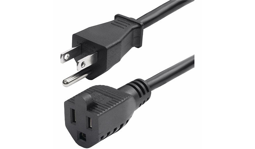 StarTech.com 231A-8A00-POWER-CORD NEMA 5-15P to NEMA 5-15R Power Extension Cord
