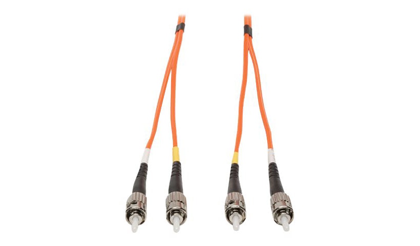 Tripp Lite (Eaton) N302-15M 15m (49.2ft) ST to ST Multimode Duplex Fiber Patch Cable, 62.5/125, PVC, OFNR, Orange