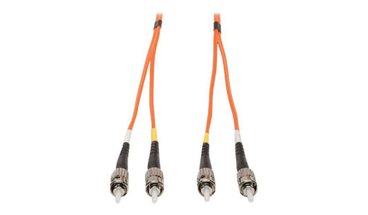 Tripp Lite (Eaton) N302-15M 15m (49.2ft) ST to ST Multimode Duplex Fiber Patch Cable, 62.5/125, PVC, OFNR, Orange