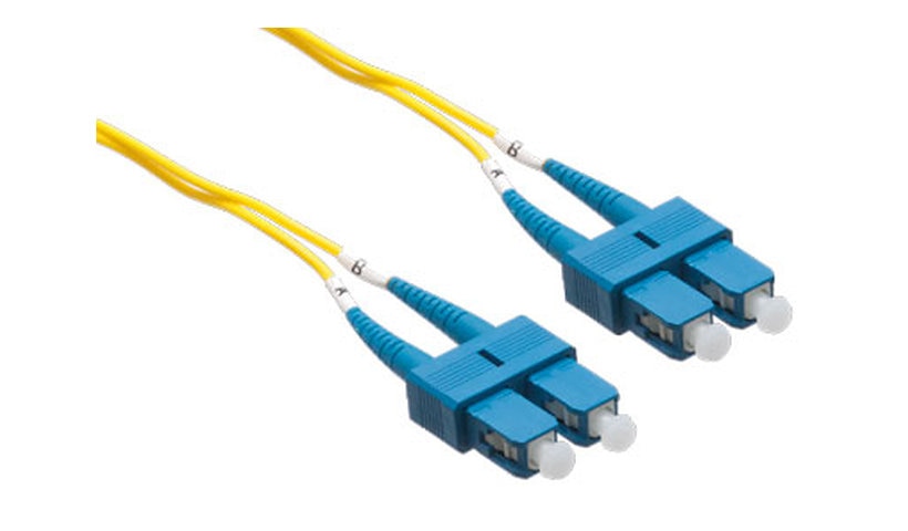 Axiom SCSCSD9Y-1M-AX 1m (3.3ft) SC to SC OS2 Single Mode Duplex Fiber Optic Cable, 9/125, Yellow