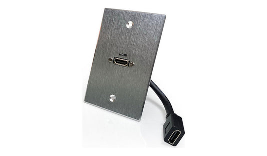 Comprehensive WPPT-HD1-AC HDMI Pass-Through Wall Plate, 1 Gang, Aluminum