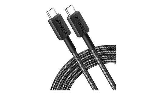 Anker 322 Braided USB-C Cable, 60W Fast Charging, Male/Male, 6 ft