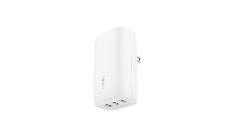 Belkin 67W 3 Port USB-C Wall Charger PD 3.1 PPS White WCC002DQWH 2 Year