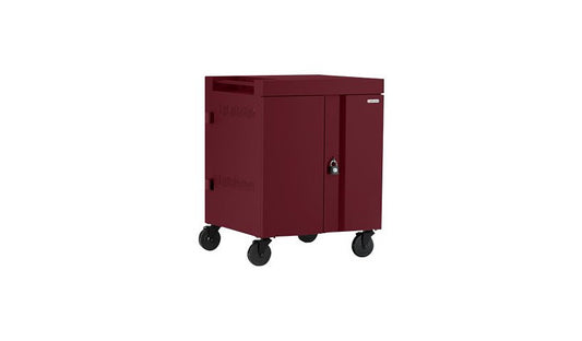 Bretford Cube AC Charging Cart, 36 Devices, Maroon, TVC36PAC-MA