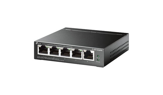 TP-Link TL-SG105MPE 5-Port Gigabit Easy Smart Switch, 4 PoE+, 120W