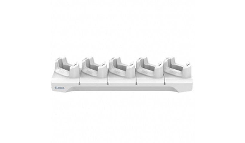 Zebra 5-Slot Charge-Only Cradle for HC20/HC50, White, CRD-HC2L5L-BS5CO
