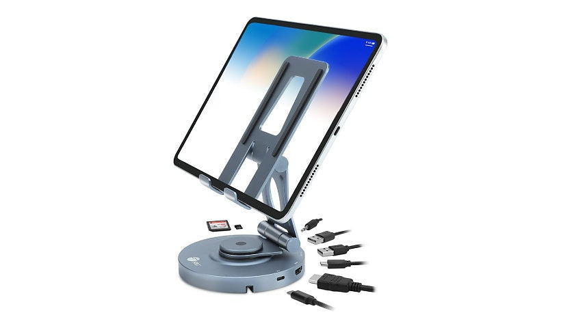 SIIG USB-C Multitask Hub Stand for Tablets/Phones up to 13 in, 4K 60Hz, 100W PD
