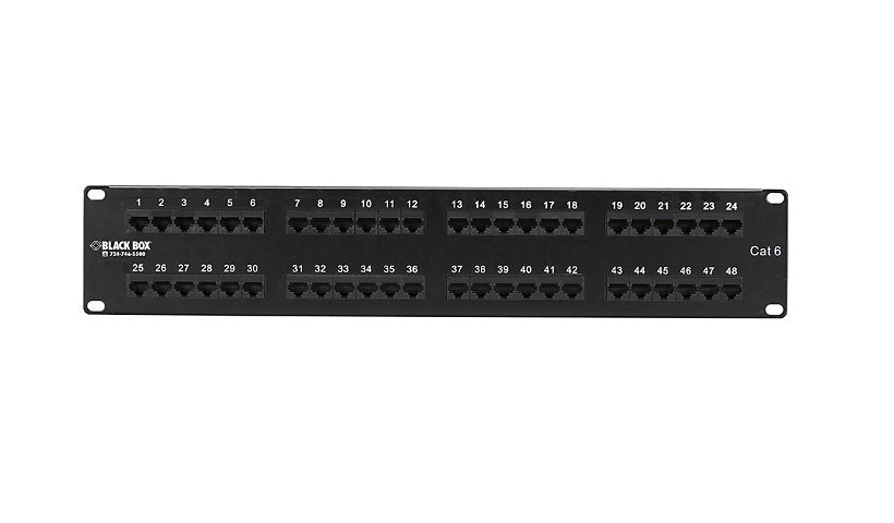 Black Box JPM648A-R2 Connect Cat6 48-Port Punch-Down Patch Panel 2 Year