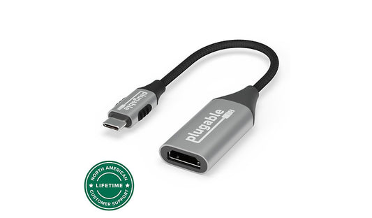 Plugable USB-C to HDMI 2.1 8K 60Hz / 4K 144Hz Adapter, USB4/Thunderbolt