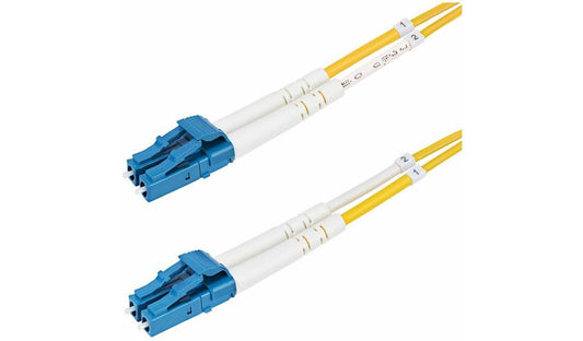 StarTech.com SMDOS2LCLC7M 7m (22.9ft) LC/UPC to LC/UPC OS2 Single Mode Duplex Fiber Patch Cable, 9/125, 100G, LSZH, Yellow