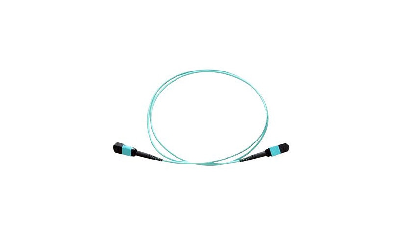 Axiom MPOFFOM425M-AX 25m (82ft) MPO Female to MPO Female 12 Fiber OM4 Multimode Fiber Cable, 50/125, Riser, Aqua