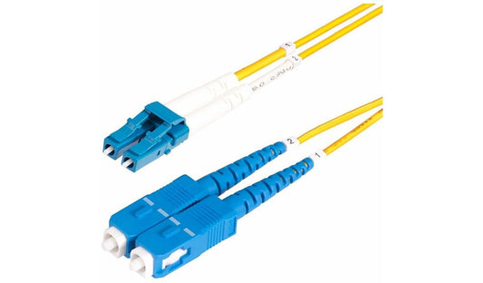 StarTech.com SMLCSC-OS2-5M 5m (16.4ft) LC/UPC to SC/UPC OS2 Single Mode Duplex Fiber Patch Cable, 9/125, 100G, LSZH, Yellow