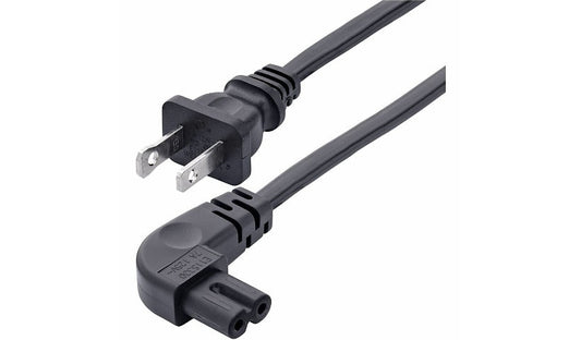StarTech.com PXT101NB-STRA-10F NEMA 1-15P to Right-Angle C7 2-Slot Laptop Cord