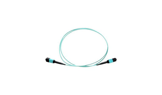 Axiom MPOFFOM415M-AX 15m (49.2ft) MPO Female to MPO Female 12 Fiber OM4 Multimode Fiber Cable, 50/125, Riser, Aqua