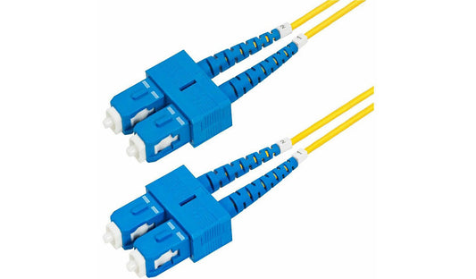 StarTech.com 30m (98.4ft) SC/UPC to SC/UPC OS2 Single Mode Duplex Fiber Patch Cable, 9/125, 40G/100G, LSZH, Yellow, SMDOS2SCSC30M