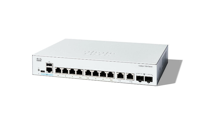 Cisco Catalyst 1300 C1300-8T-E-2G 8-Port Gigabit Managed Switch, 2 Combo