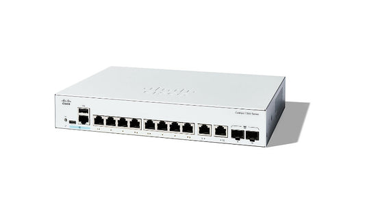 Cisco Catalyst 1300 C1300-8T-E-2G 8-Port Gigabit Managed Switch, 2 Combo