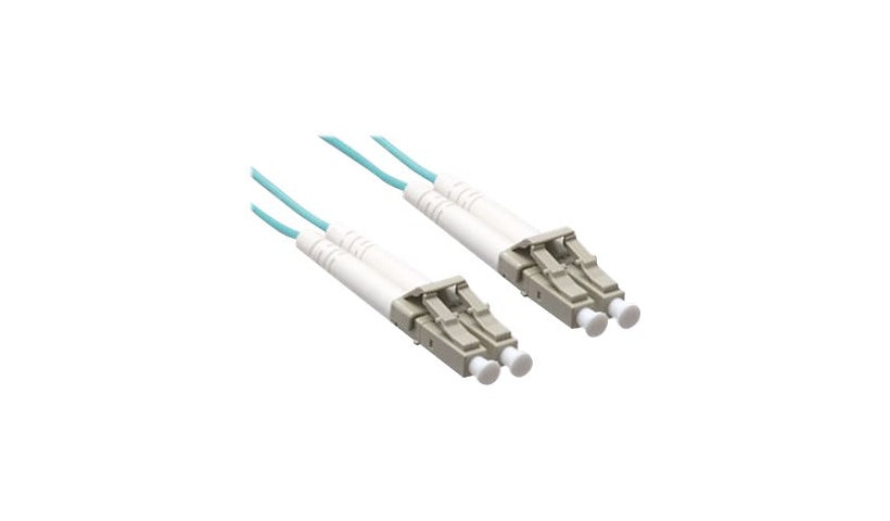 Axiom AXG94376 1m (3.3ft) LC to LC OM4 Multimode Duplex Fiber Optic Cable, 50/125, TAA, Aqua