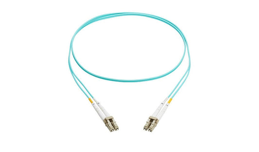 Tripp Lite (Eaton) N820-02M-TAA 2m (6.6ft) LC to LC 10Gb OM3 Multimode Duplex Fiber Patch Cable, 50/125, OFNP Plenum, TAA, Aqua