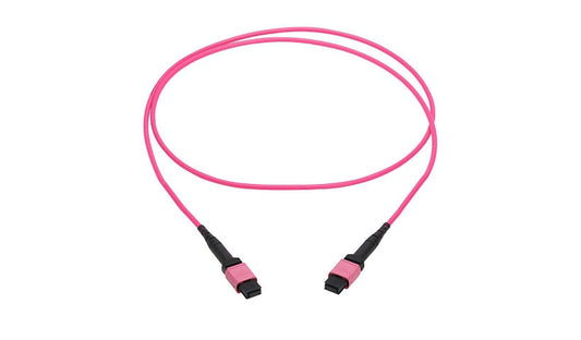 Tripp Lite (Eaton) N845B-02M-12MTA 2m (6.6ft) 12 Fiber MTP/MPO PC Female to Female OM4 Multimode Fiber Cable, 100G, 50/125, OFNP, TAA, Magenta