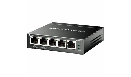 TP-Link Omada DS105GP 5-Port Gigabit Unmanaged Switch, 4x PoE+, 65W
