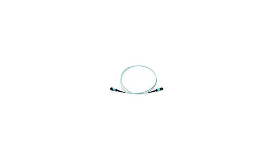 Axiom MPOFFOM41M-AX 1m (3.3ft) MPO Female to MPO Female 12 Fiber OM4 Multimode Fiber Cable, 50/125, Riser, Aqua
