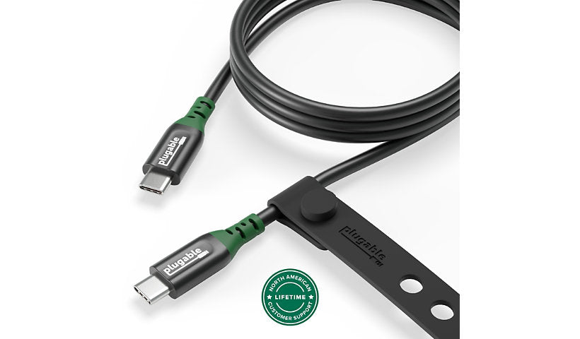 Plugable USB-C Cable, 240W EPR, 20Gbps, 8K 60Hz / Dual 4K 120Hz, 1 m (3.3 ft)