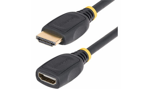 StarTech.com HD2MF3FL HDMI 2.0 Extension Cable 3.3 ft 4K 60Hz Lifetime Warranty