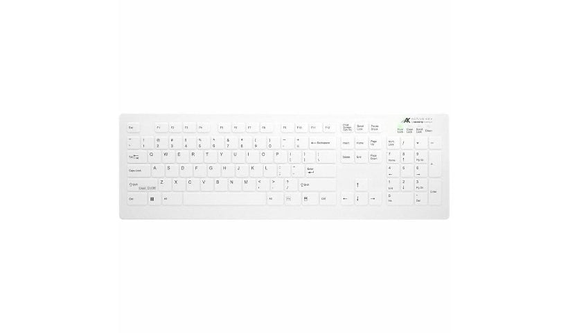 Contour QuickClean IP68 Wireless Medical Keyboard White AK-C8112-FUS-W 2 Year