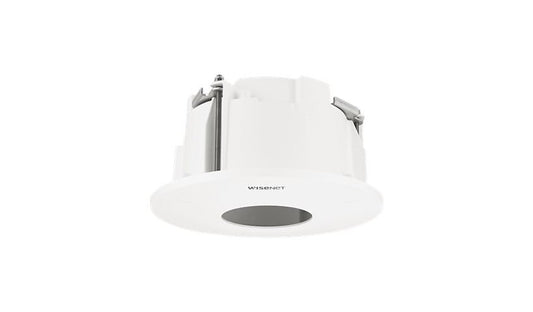Hanwha Vision SHD-1408FPW In-Ceiling Dome Flush Mount 3 Trim Rings White