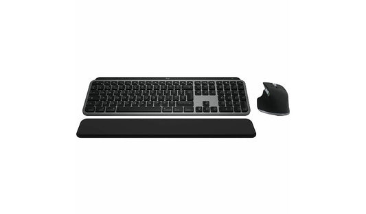 Logitech MX Keys S Mac Keyboard Mouse Palm Rest Space Gray 920-012592 1 Year