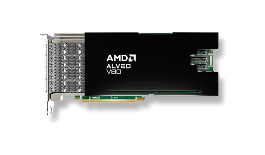 AMD Alveo V80 FPGA Accelerator 32GB HBM 4x QSFP56 PCIe 4.0 x16 A-V80-P64G-PQ-G
