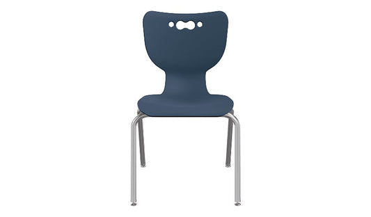 MooreCo Hierarchy 4-Leg Student Chair, Navy, 53318-1-NAVY-NA-PL