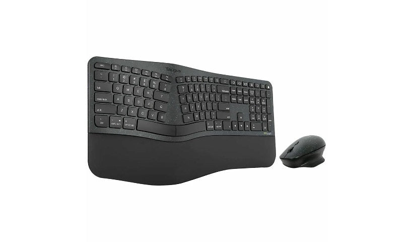 Targus AKM624USZ Split Ergonomic Bluetooth Keyboard ErgoFlip Mouse 2 Year