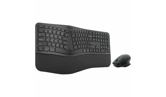 Targus AKM624USZ Split Ergonomic Bluetooth Keyboard ErgoFlip Mouse 2 Year