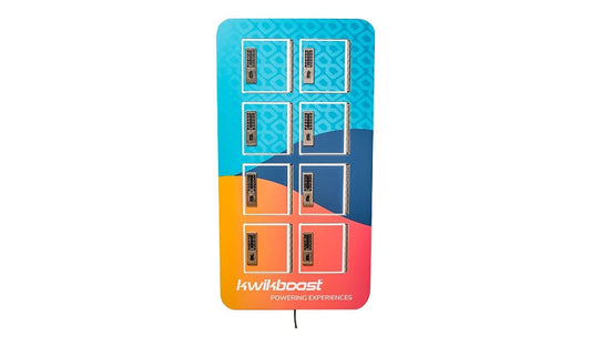 KwikBoost (Luxor) 8-Bay Phone Charging Locker, Keypad, Custom Graphics, KB93308