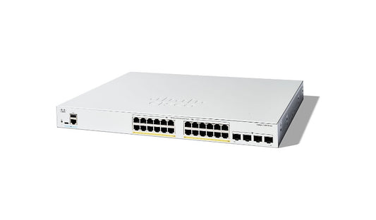 Cisco Catalyst 1300 C1300-24FP-4G 24-Port Gigabit PoE+ Switch, 4x SFP, 370W