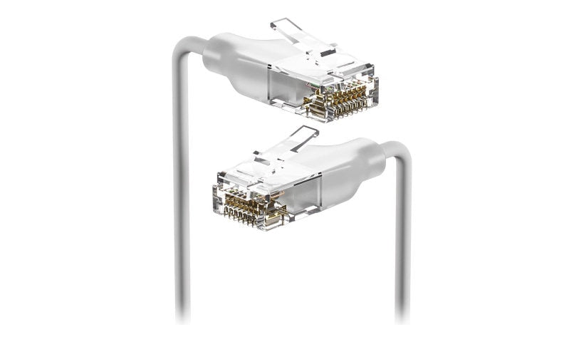 Ubiquiti UniFi 2m (6.6ft) CAT6 Etherlighting Nano-Thin Patch Cable, RJ-45 Male to Male, PoE++ Ready, White, UACC-CABLE-PATCH-EL-2M-W