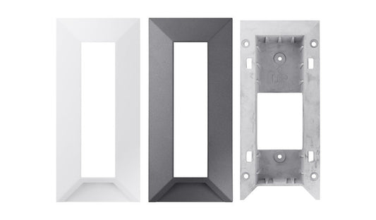 Hanwha Vision SHS-165F Flush Mount for Video Intercom Gray and White Covers