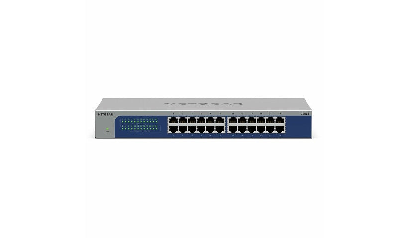 NETGEAR GS524-300NAS 24-Port Gigabit Unmanaged Switch, Desktop or Rack