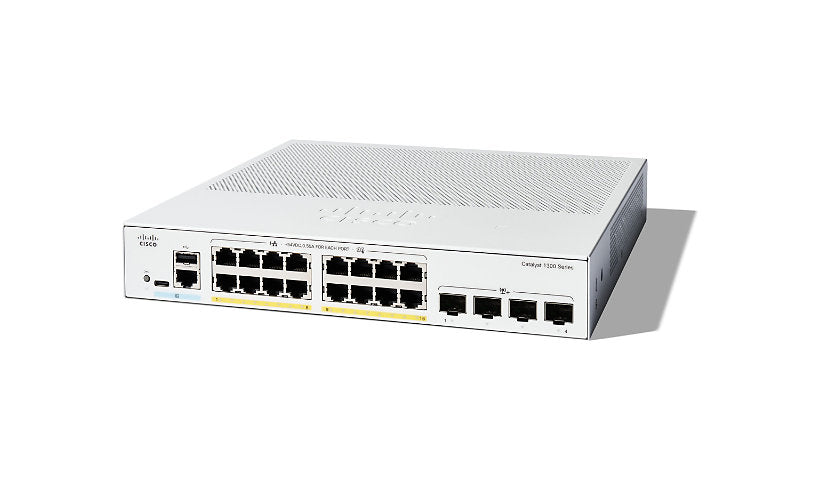 Cisco Catalyst 1300 C1300-16P-4X 16-Port Gigabit PoE+ Switch, 4x 10G SFP+