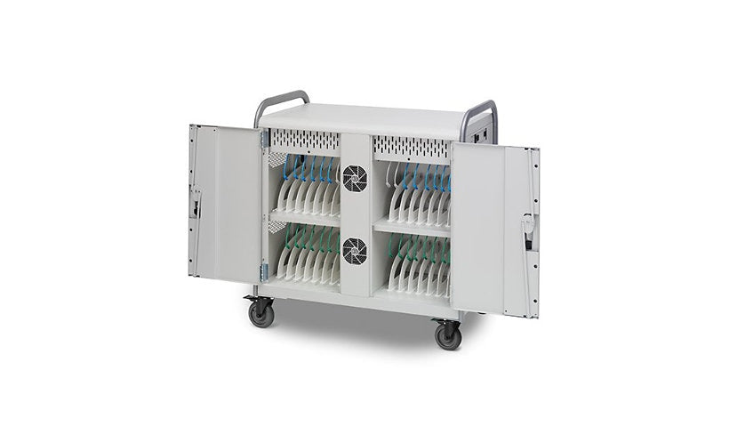 Bretford Link 24-Unit Network-Ready Laptop Cart, Pacific Blue, MDMLAP24NR-PAPA