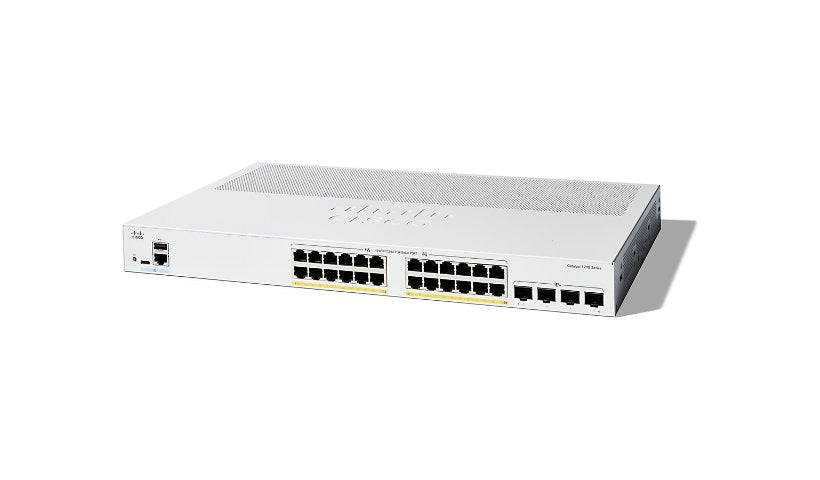 Cisco Catalyst 1200 C1200-24P-4X 24-Port PoE+ Smart Switch, 4x 10G, 195W