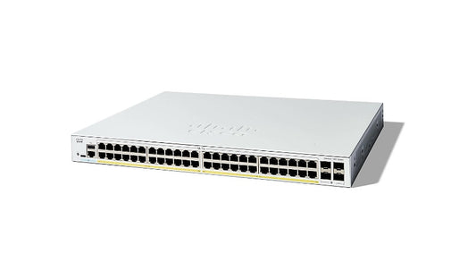 Cisco Catalyst 1300 C1300-48P-4G 48-Port Gigabit PoE+ Switch, 4x SFP, 375W