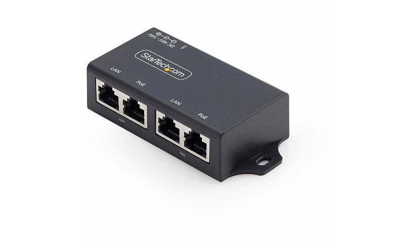 StarTech AF221C-POE-INJECTOR 2-Port Gigabit PoE+ Injector, 30W per Port