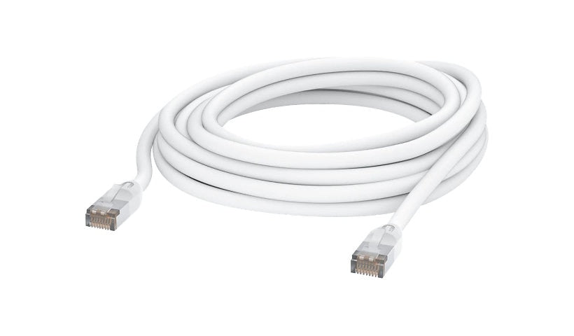 Ubiquiti UniFi 8m (26.2ft) CAT5e Outdoor Shielded Patch Cable, RJ45 Male to Male, Weatherproof, White, UACC-CABLE-PATCH-OUTDOOR-8M-W