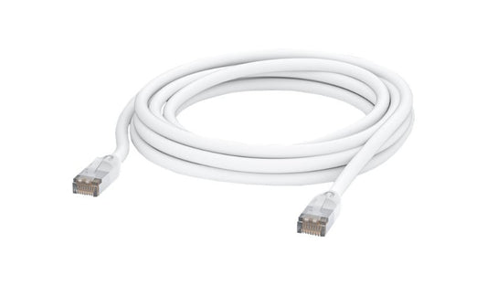 Ubiquiti UniFi 5m (16.4ft) CAT5e Outdoor Shielded Patch Cable, RJ45 Male to Male, 24 AWG, Weatherproof, White, UACC-CABLE-PATCH-OUTDOOR-5M-W