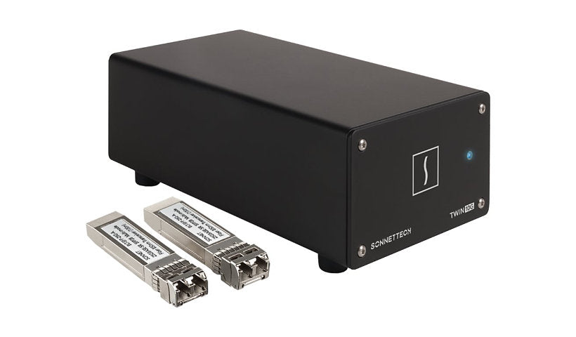 Sonnet Twin 25G Thunderbolt 5 Dual 25GbE SFP28 Adapter with SR Transceivers