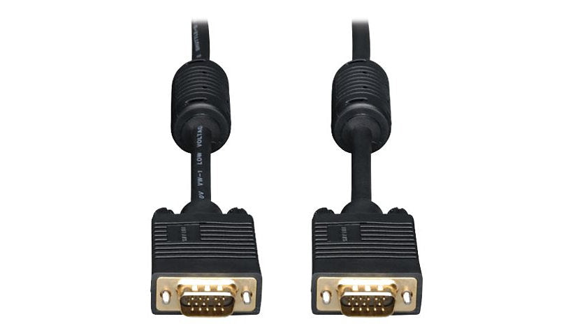 Tripp Lite High-Resolution VGA RGB Coax Monitor Cable, HD15 M/M, Gold, 6 ft