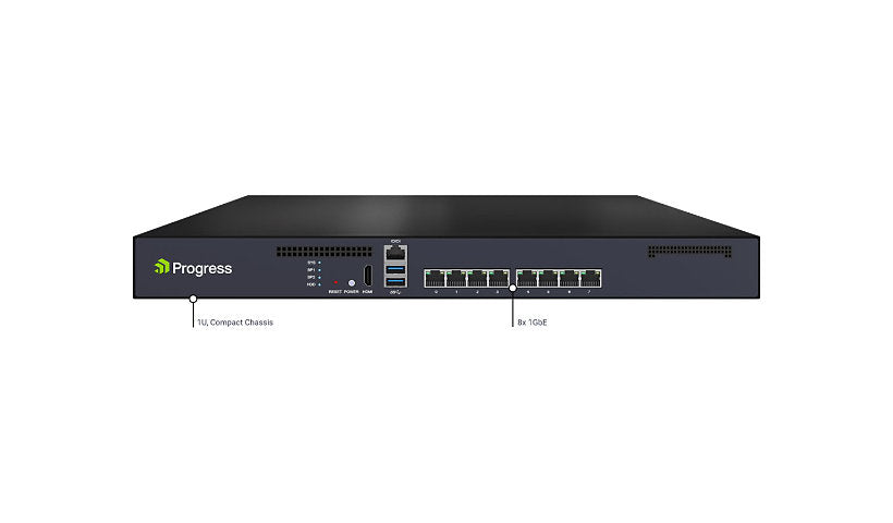 Progress Kemp LoadMaster X3-NG Load Balancer, 3.6 Gbps L4, 8 x 1G, 1U